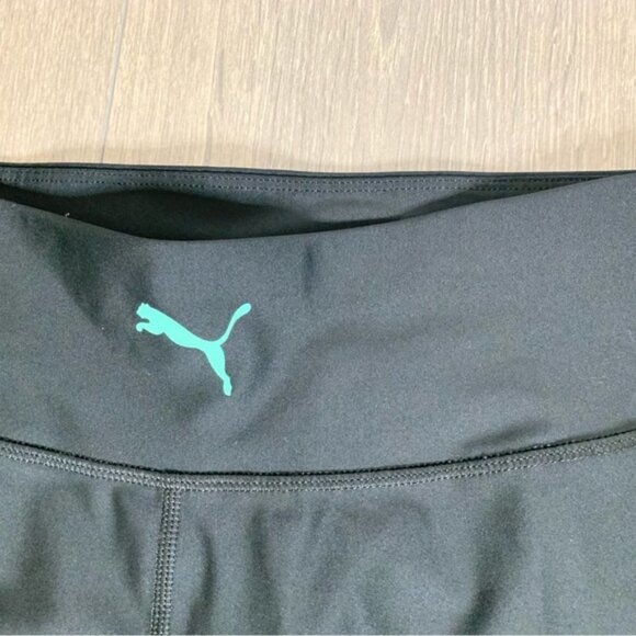 Puma Evide Biker Shorts High Rise Waist Mesh Mid Thigh Length Black Size XS - Picture 11 of 14